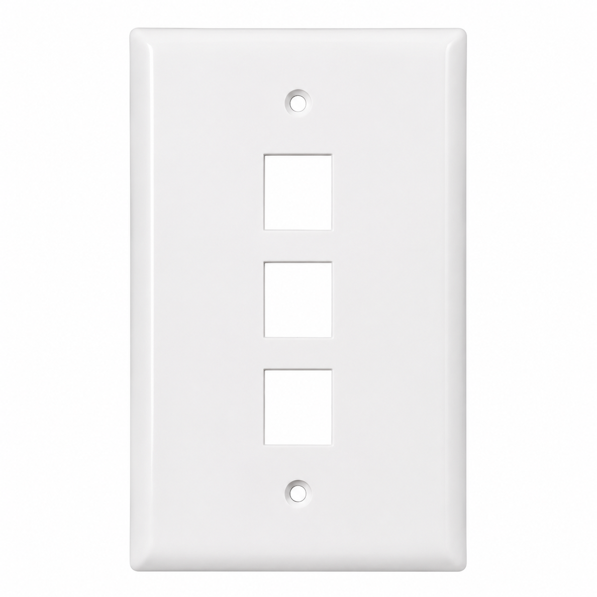 3-Port Keystone Face Plate, White, UL Listed | 2013A-C3