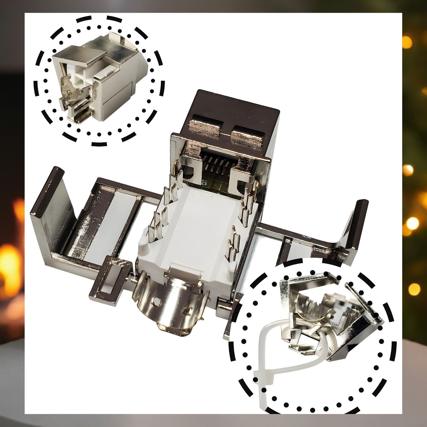 R.J. Enterprises (10p/Pack) - keystone type Cat6A Jack (Fully Shielded-no punch down) 10 Gigabit -P/N 3013A-R8FS-C6A - R.J. Enterprises