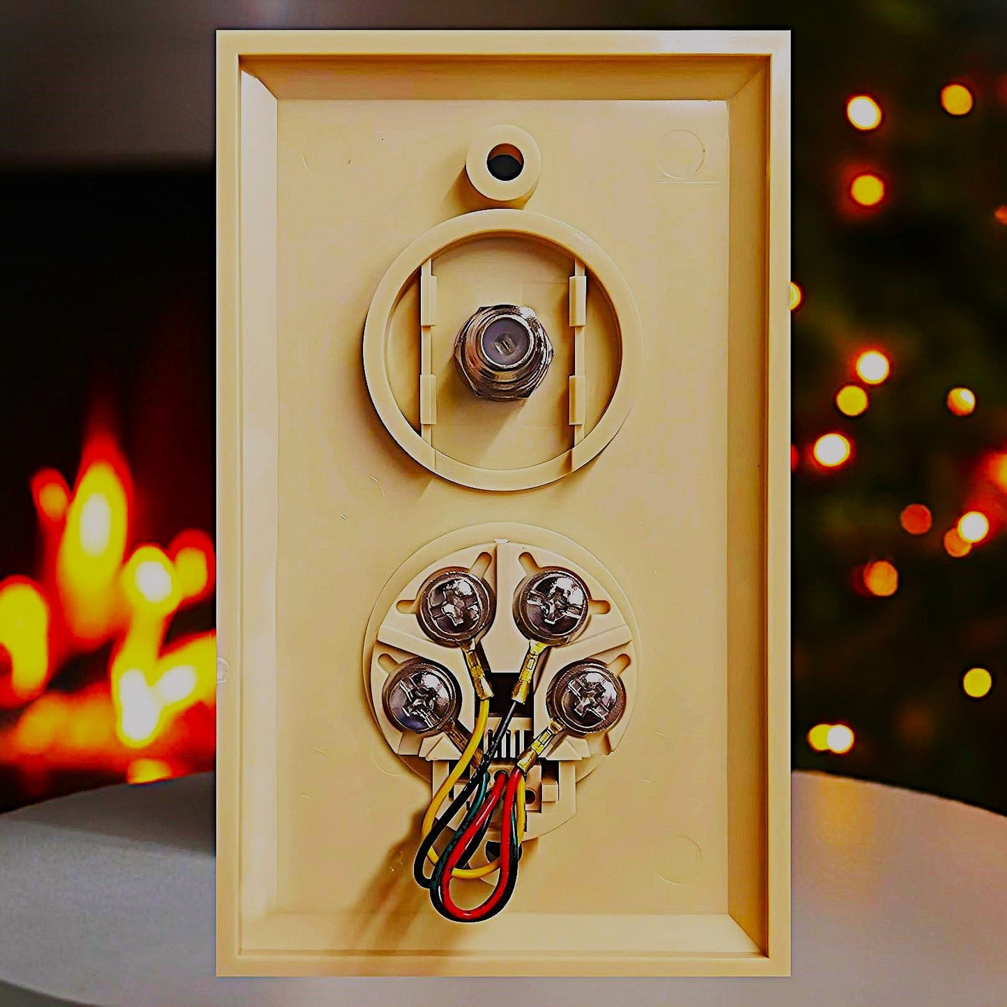 R.J. Enterprises 217-4/TV TV & Phone Wall Plate