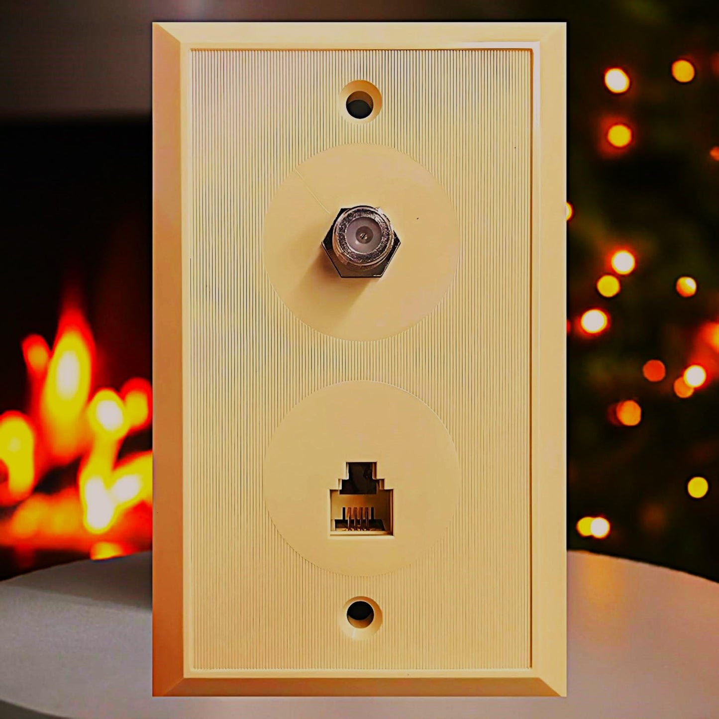 R.J. Enterprises 217-4/TV TV & Phone Wall Plate