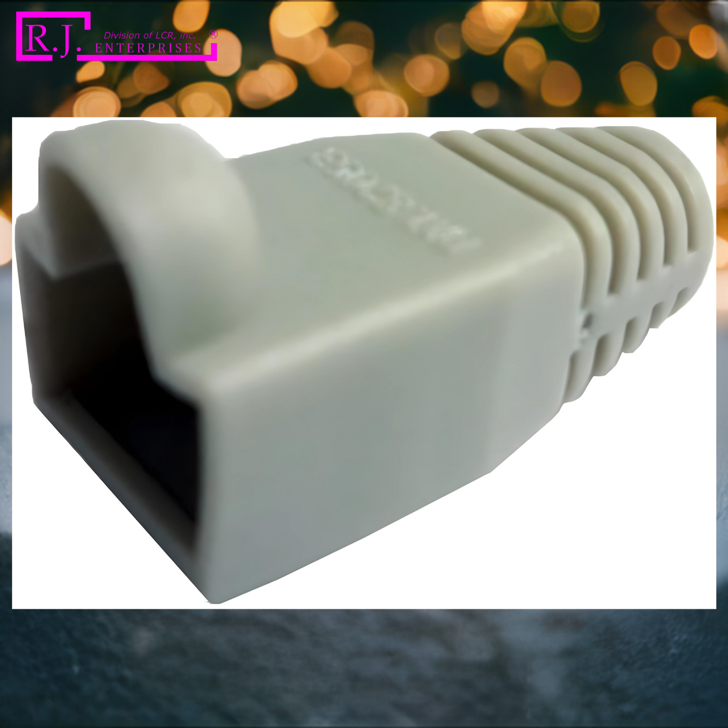 Gray RJ45 strain relief boot