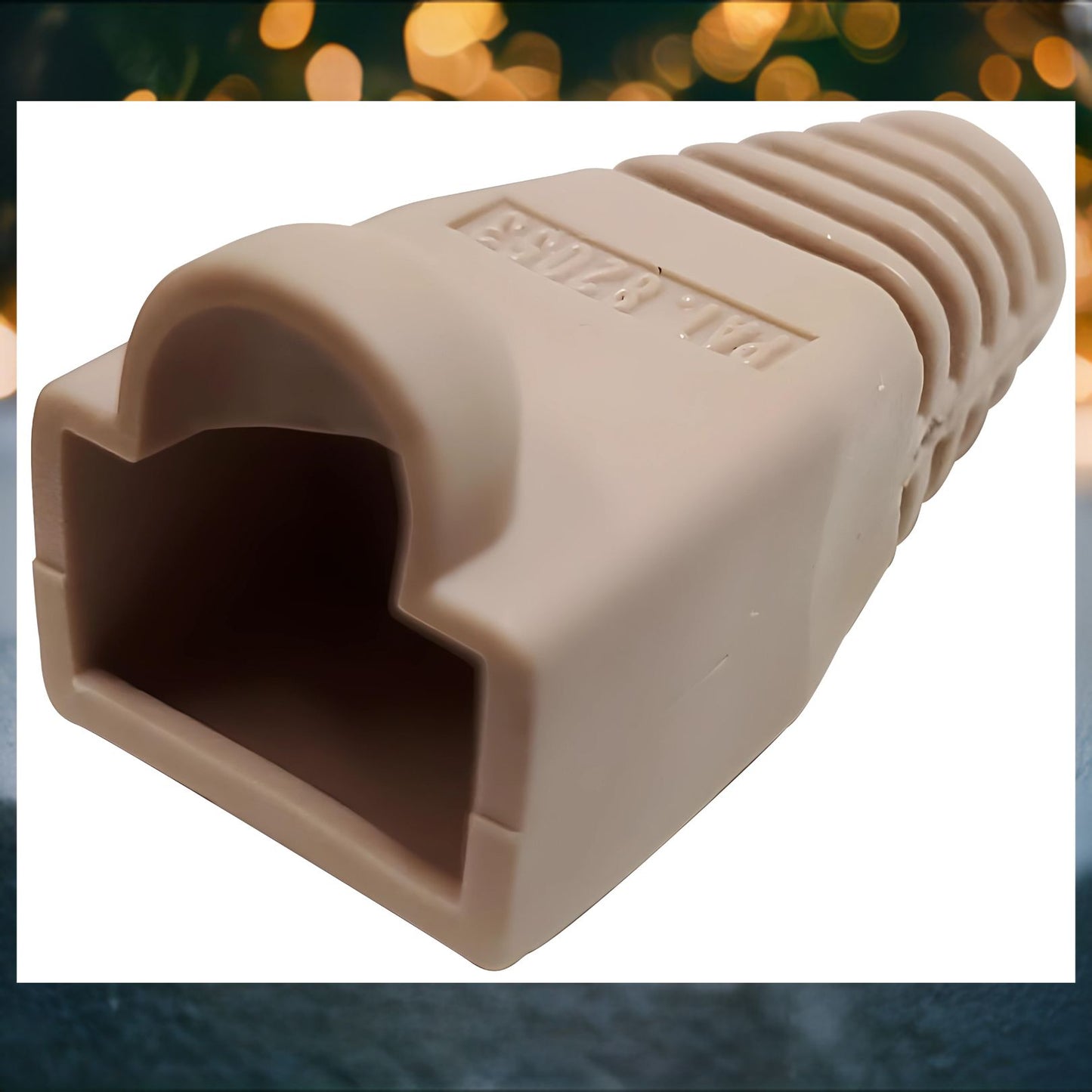R.J. Enterprises - (100 Pcs) RJ45 Strain Relief Boot Ivory RJ-SR-0-IV (Patented) - R.J. Enterprises
