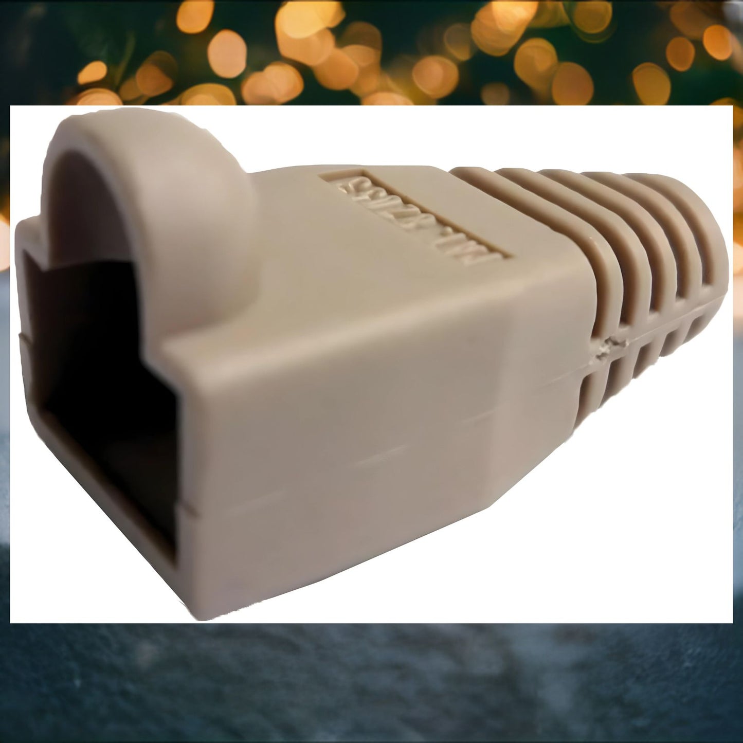 R.J. Enterprises - (100 Pcs) RJ45 Strain Relief Boot Ivory RJ-SR-0-IV (Patented) - R.J. Enterprises