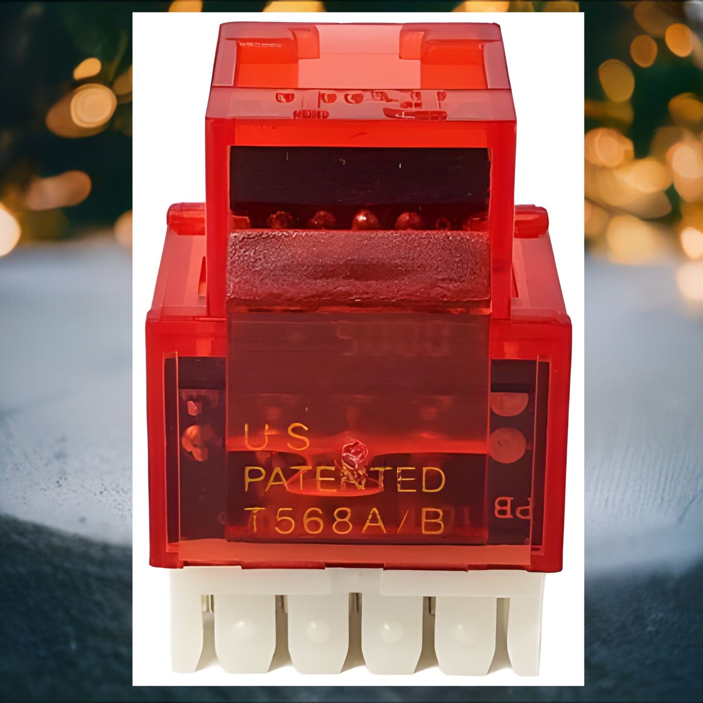 R.J. Enterprises - 3013A-8-CJ-RD, Cat5e Jack, 180-degree, Red - R.J. Enterprises