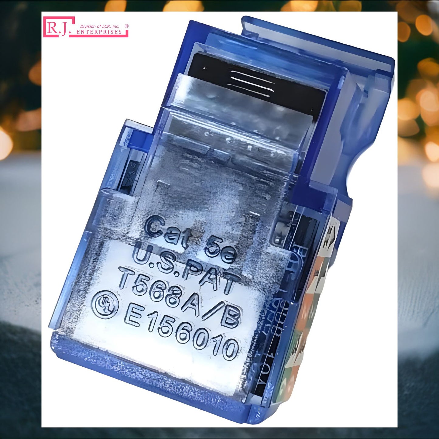 R.J. Enterprises - Cat5e Keystone Jack, 90-degree, Blue (25 Pcs) - R.J. Enterprises
