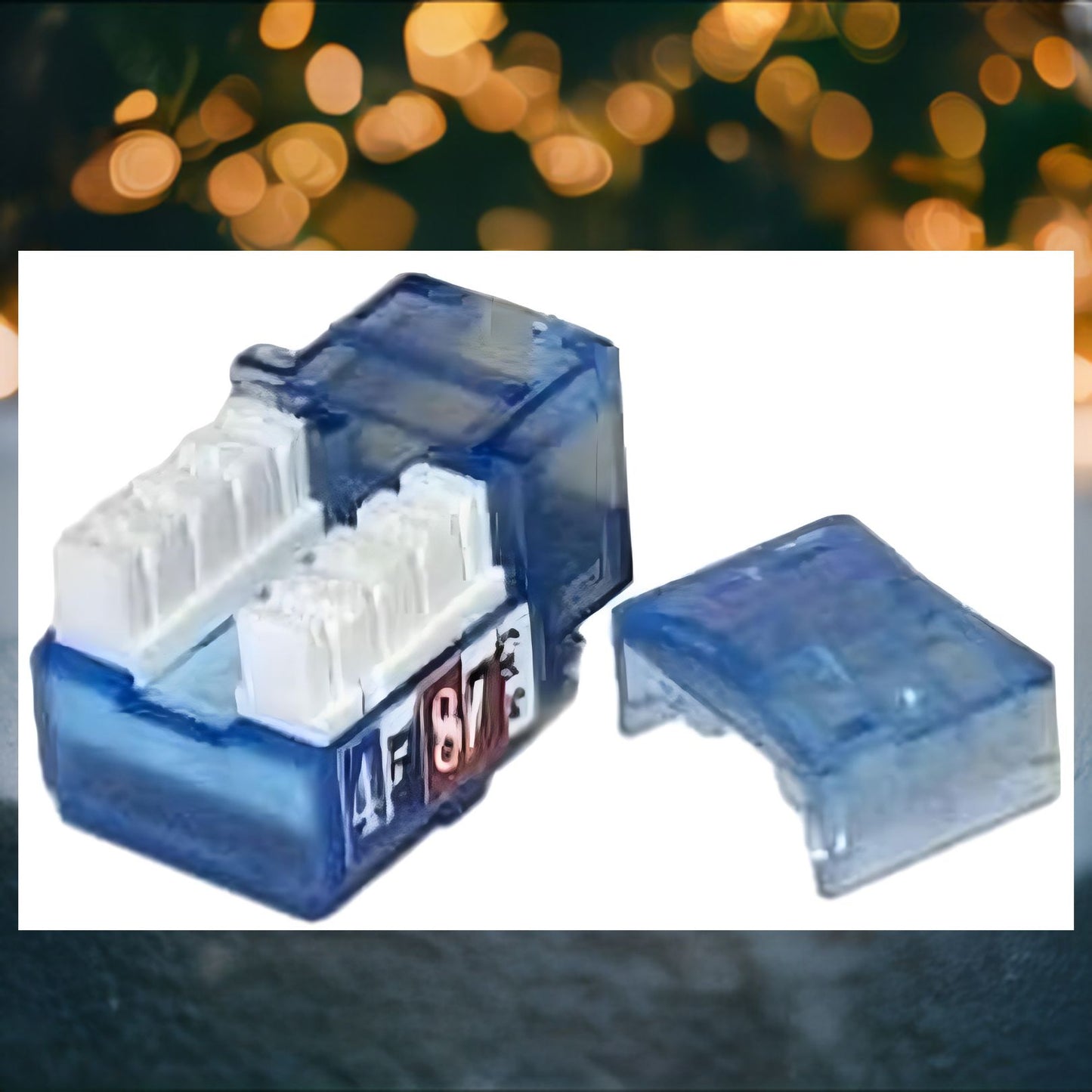 R.J. Enterprises - Cat5e Keystone Jack, 90-degree, Blue (25 Pcs) - R.J. Enterprises