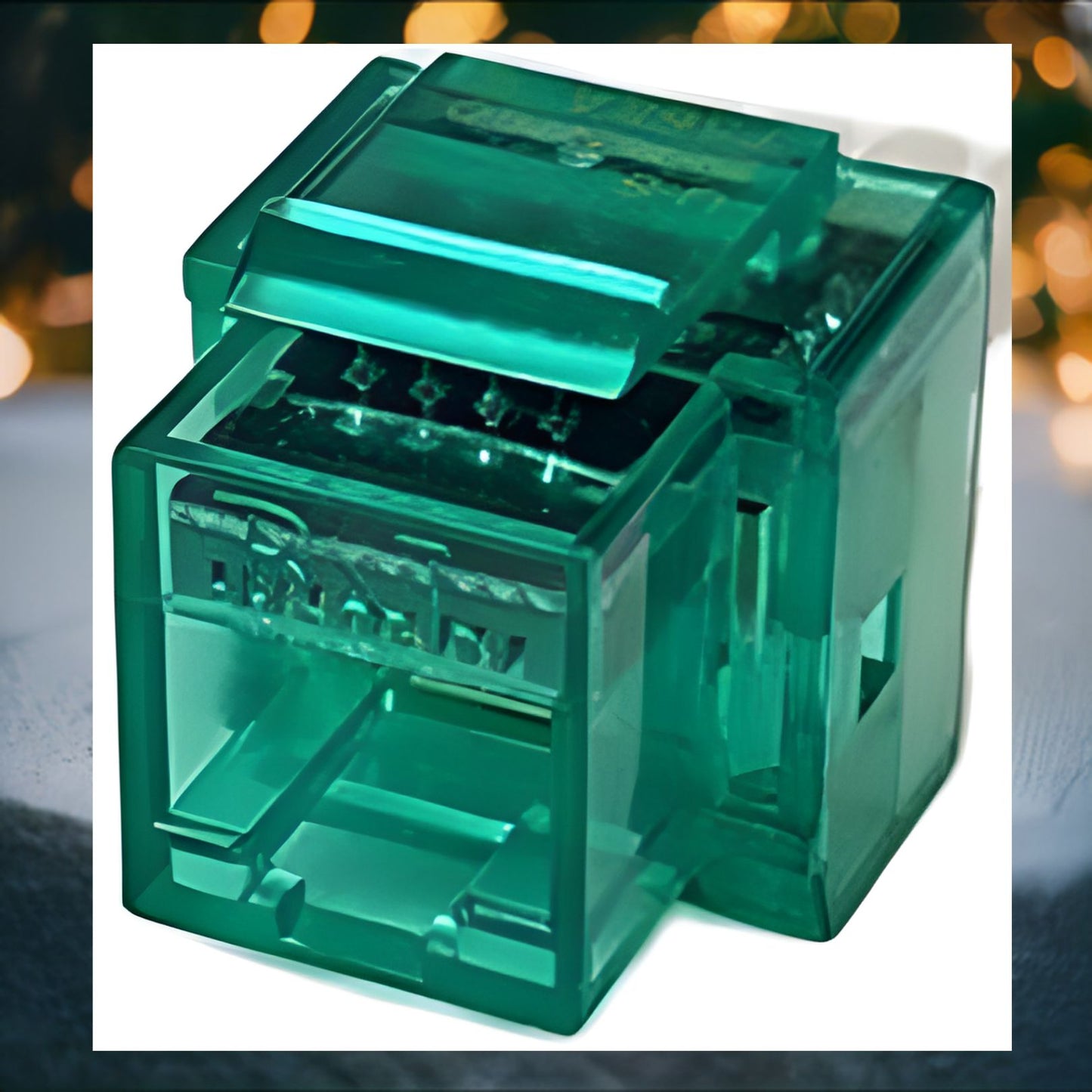 R.J. Enterprises - 3013A-8-CJ-GN, Cat5e Jack, 180-degree, Green - R.J. Enterprises