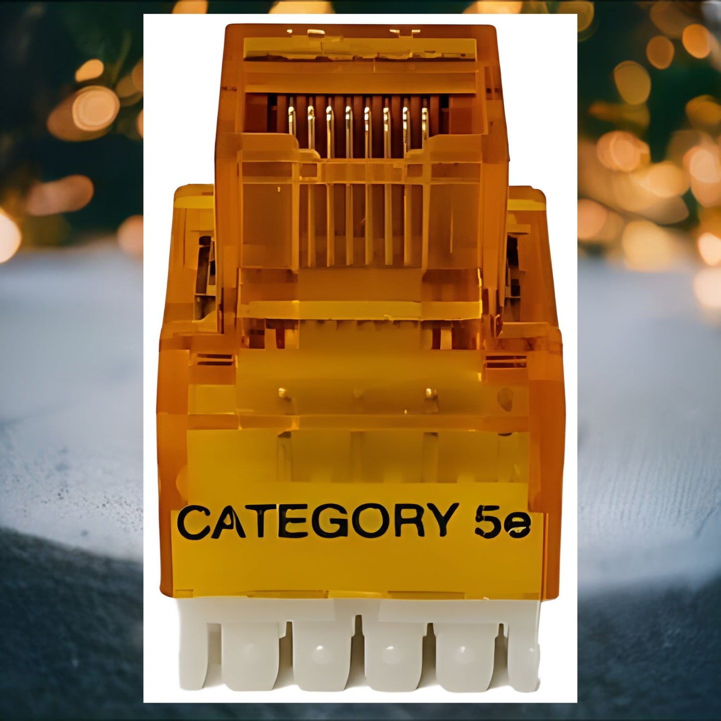R.J. Enterprises - 3013A-8-CJ-OR, Cat5e Jack, 180-degree, Orange