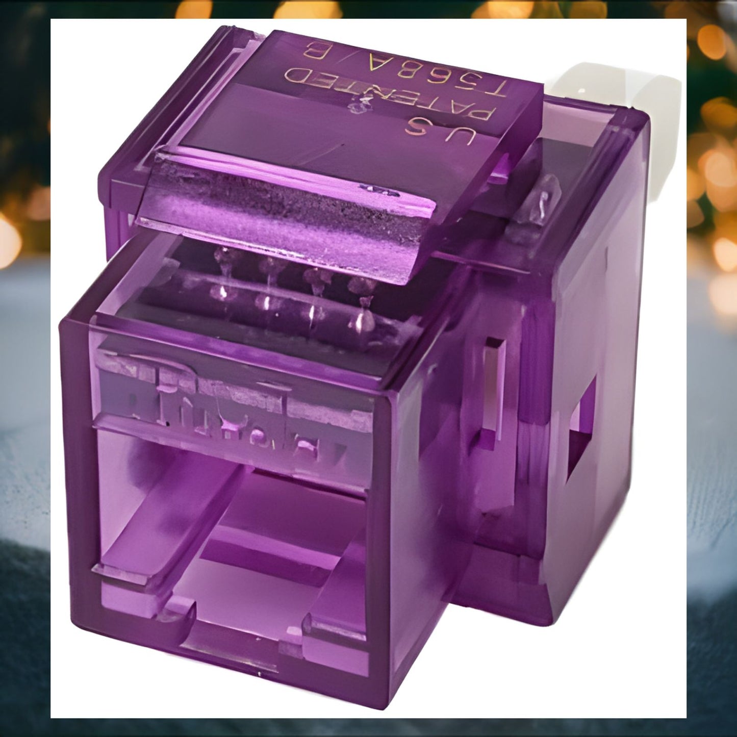 R.J. Enterprises - 3013A-8-CJ-VI, Cat5e Jack, 180-degree, Violet - R.J. Enterprises