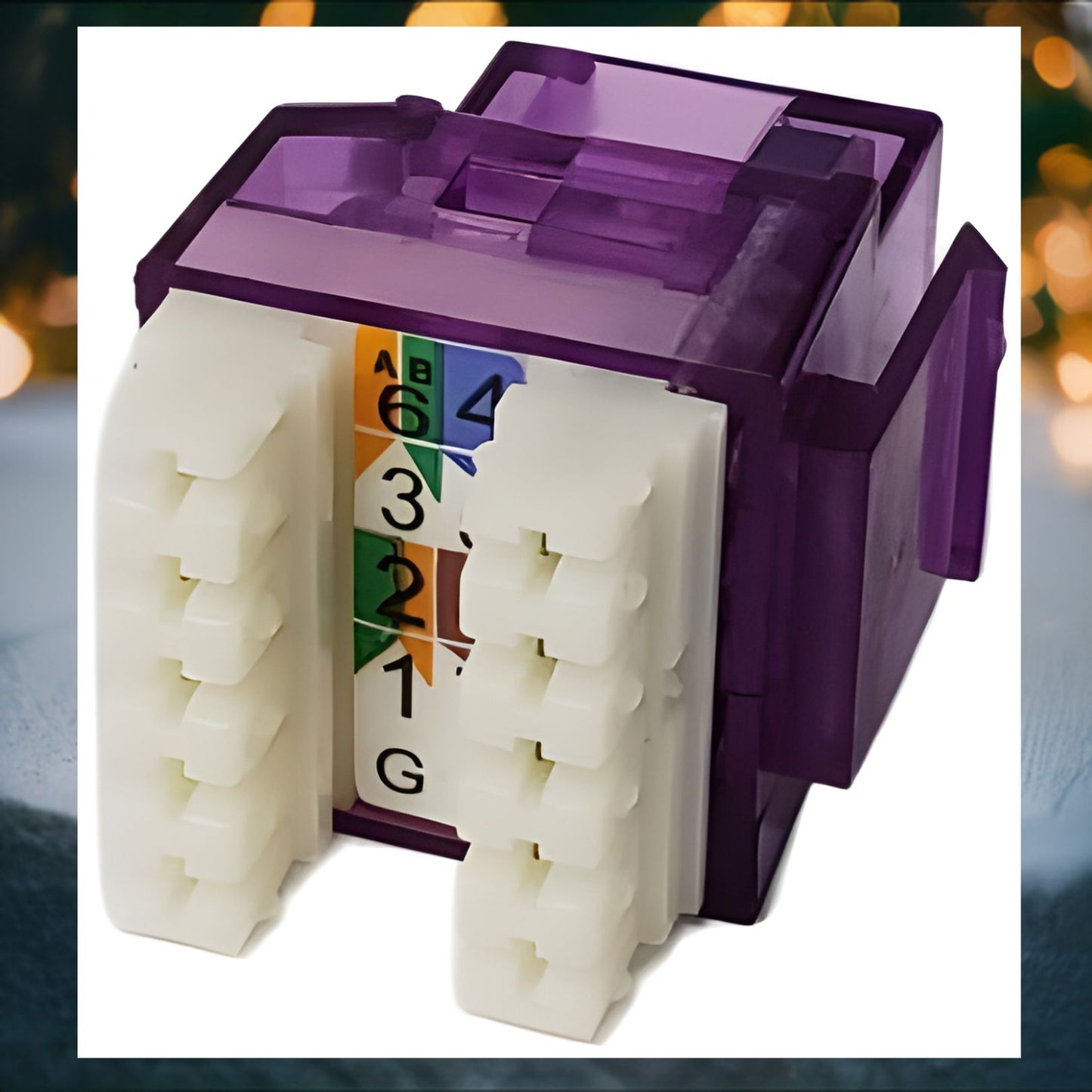R.J. Enterprises - 3013A-8-CJ-VI, Cat5e Jack, 180-degree, Violet - R.J. Enterprises