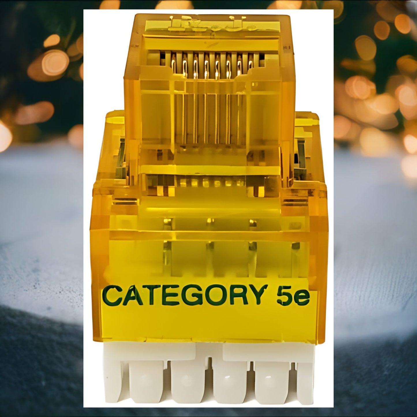 R.J. Enterprises - 3013A-8-CJ-YE, Cat5e Jack, 180-degree, Yellow - R.J. Enterprises