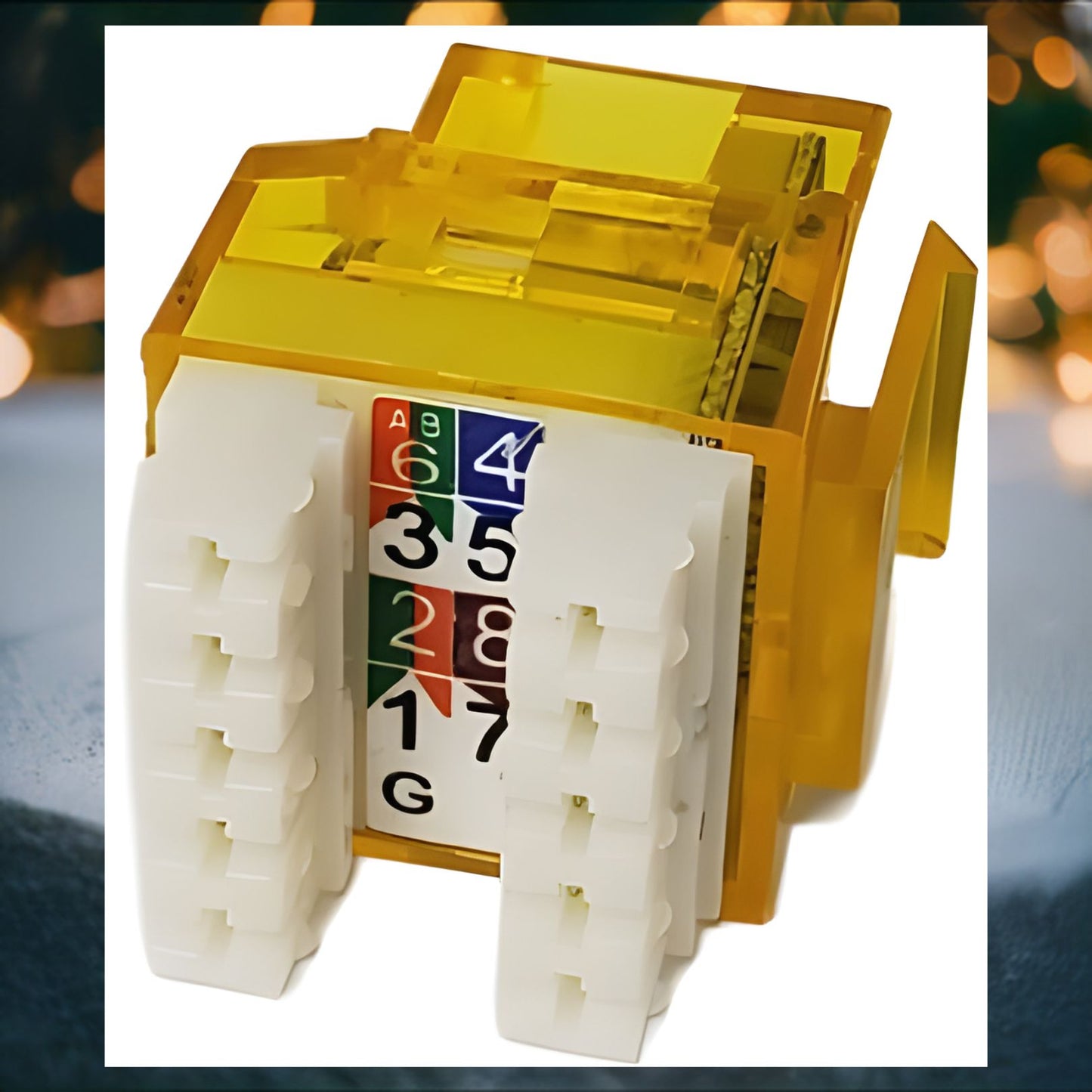 R.J. Enterprises - 3013A-8-CJ-YE, Cat5e Jack, 180-degree, Yellow - R.J. Enterprises