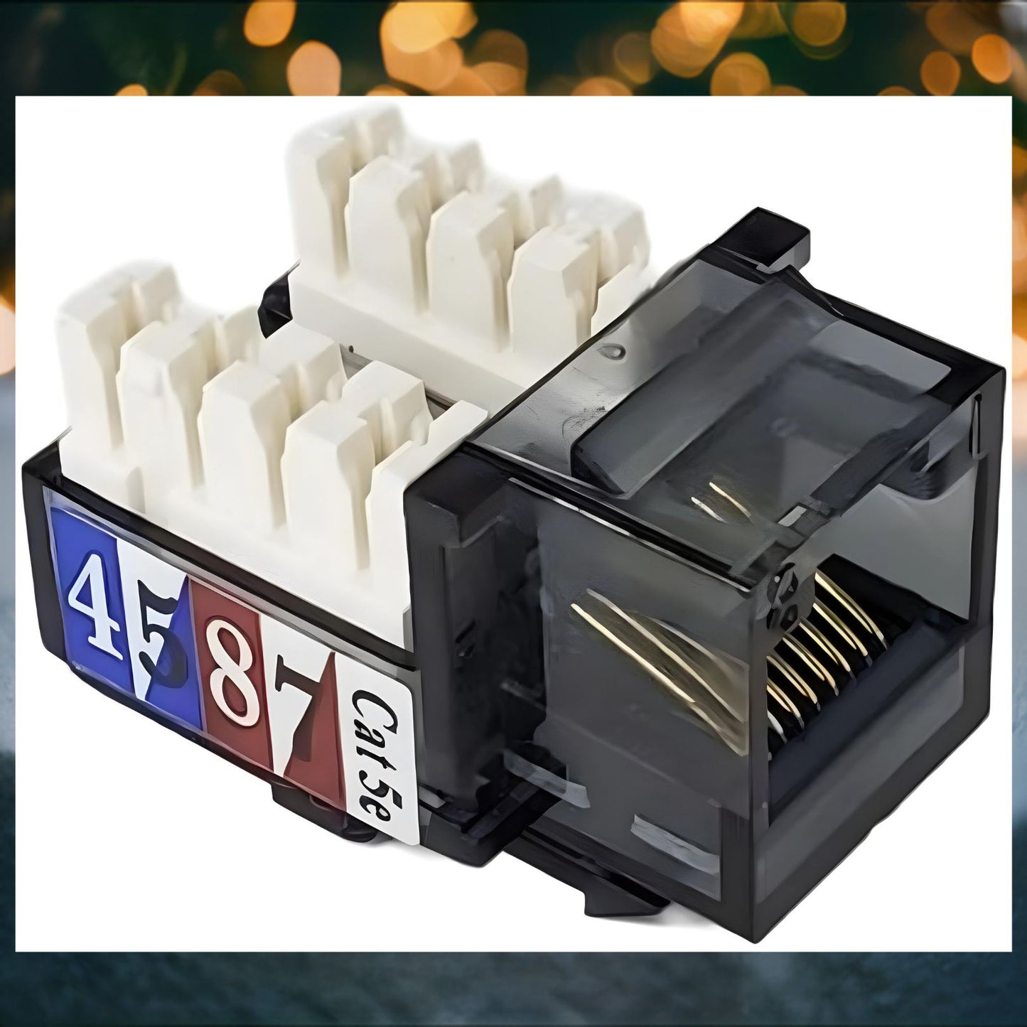 R.J. Enterprises - 3013A-E8-CJ-BK, Cat5e Jack, 90-degree, Black - R.J. Enterprises