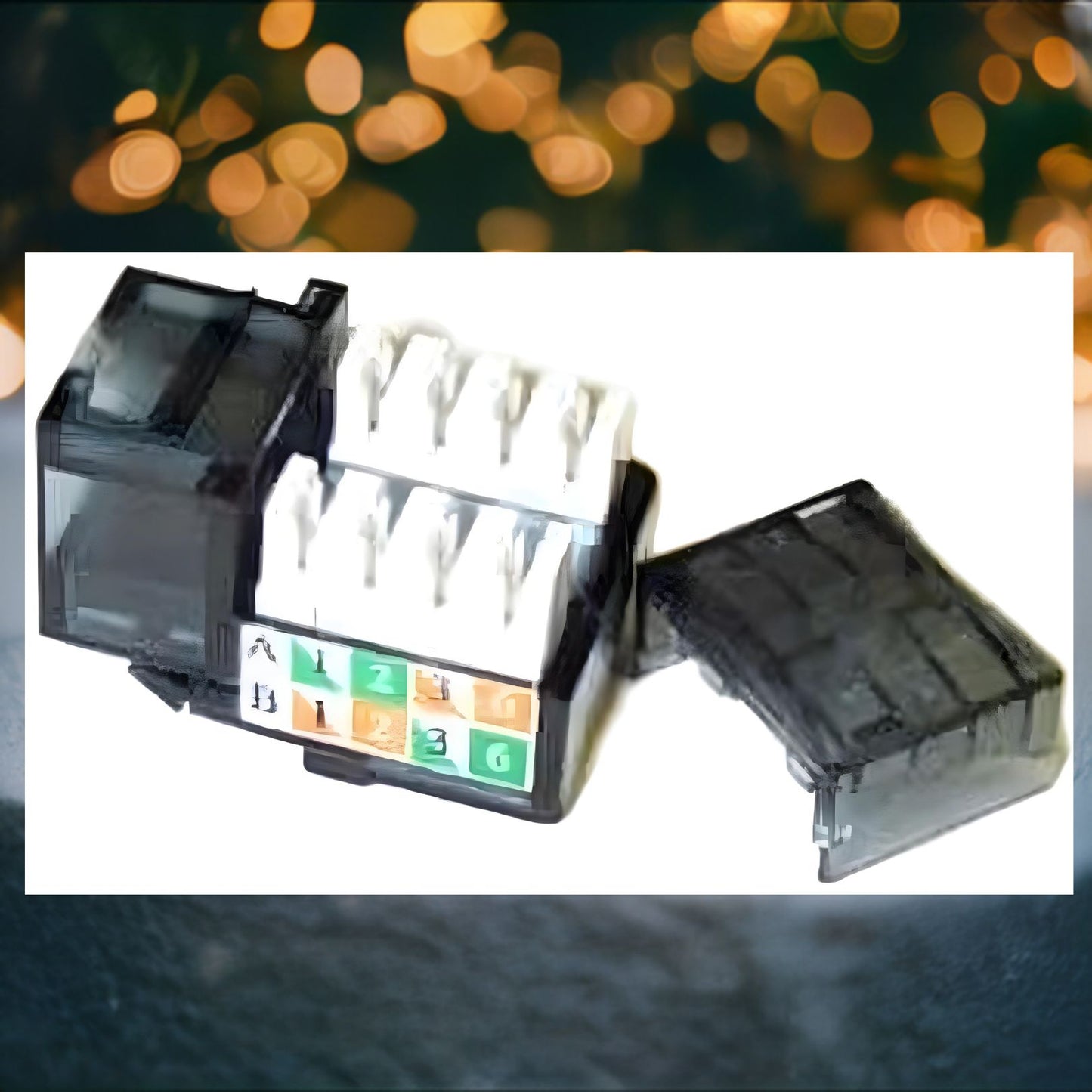 R.J. Enterprises - 3013A-E8-CJ-BK, Cat5e Jack, 90-degree, Black - R.J. Enterprises