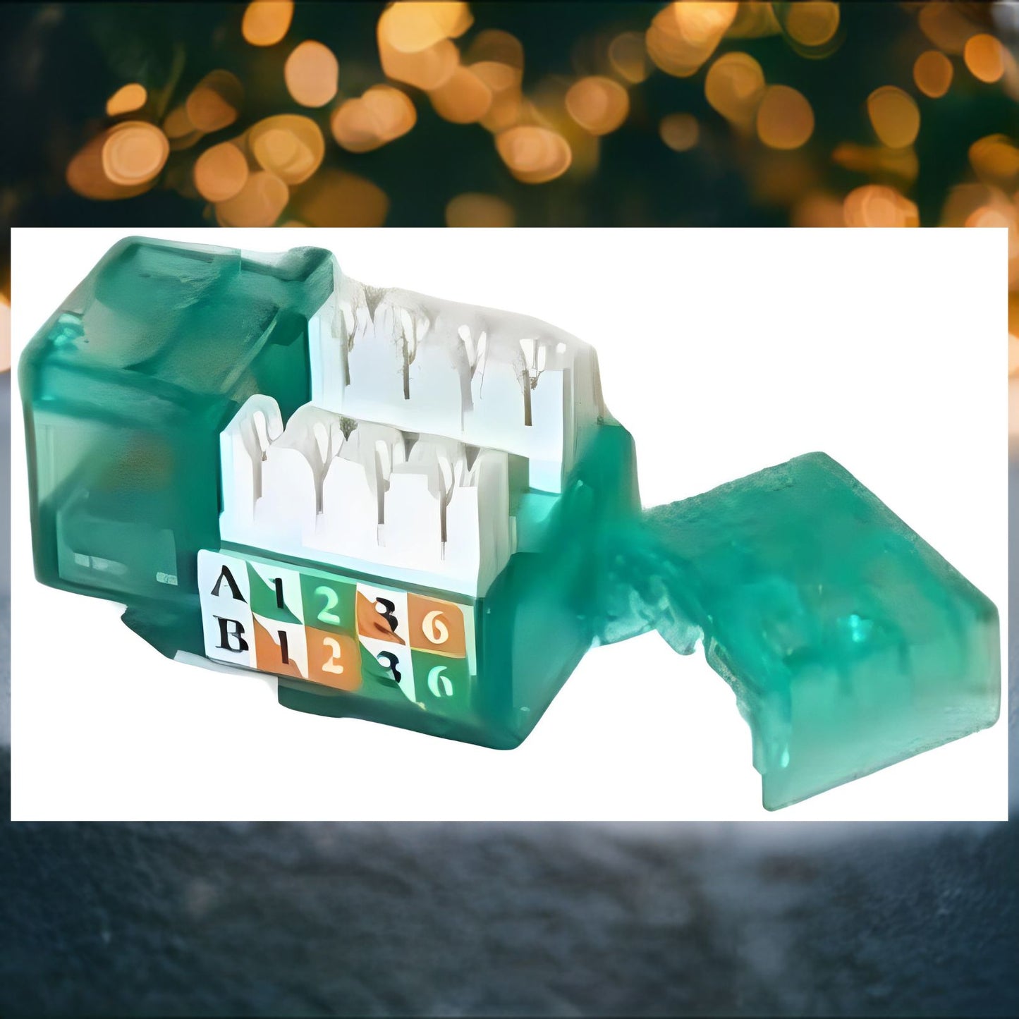 R.J. Enterprises - Cat5e Keystone Jack, 90-degree, Green (25 Pcs) - R.J. Enterprises