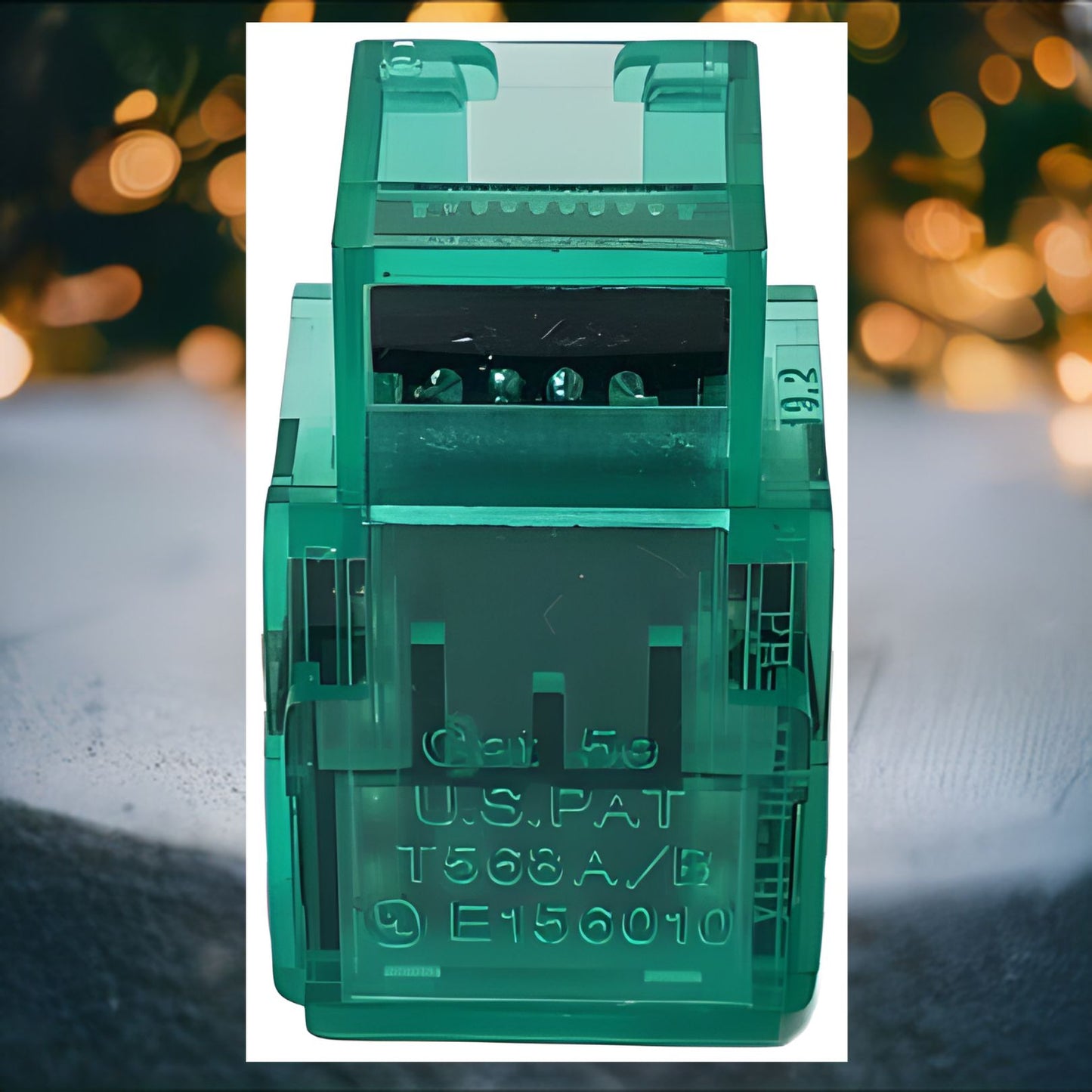 R.J. Enterprises - Cat5e Keystone Jack, 90-degree, Green (25 Pcs) - R.J. Enterprises