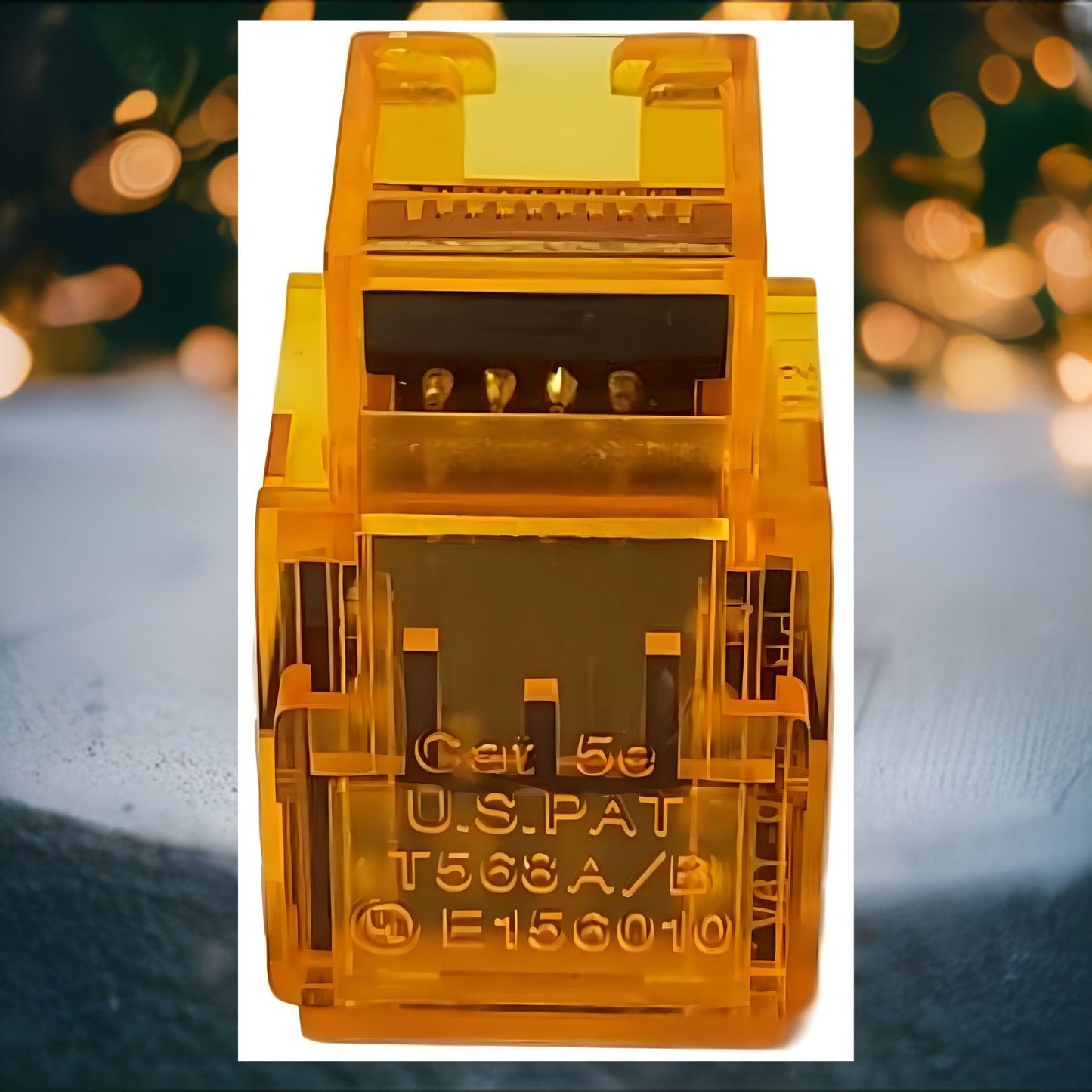 R.J. Enterprises - Cat5e Keystone Jack, 90-degree, Orange (25 Pcs) - R.J. Enterprises