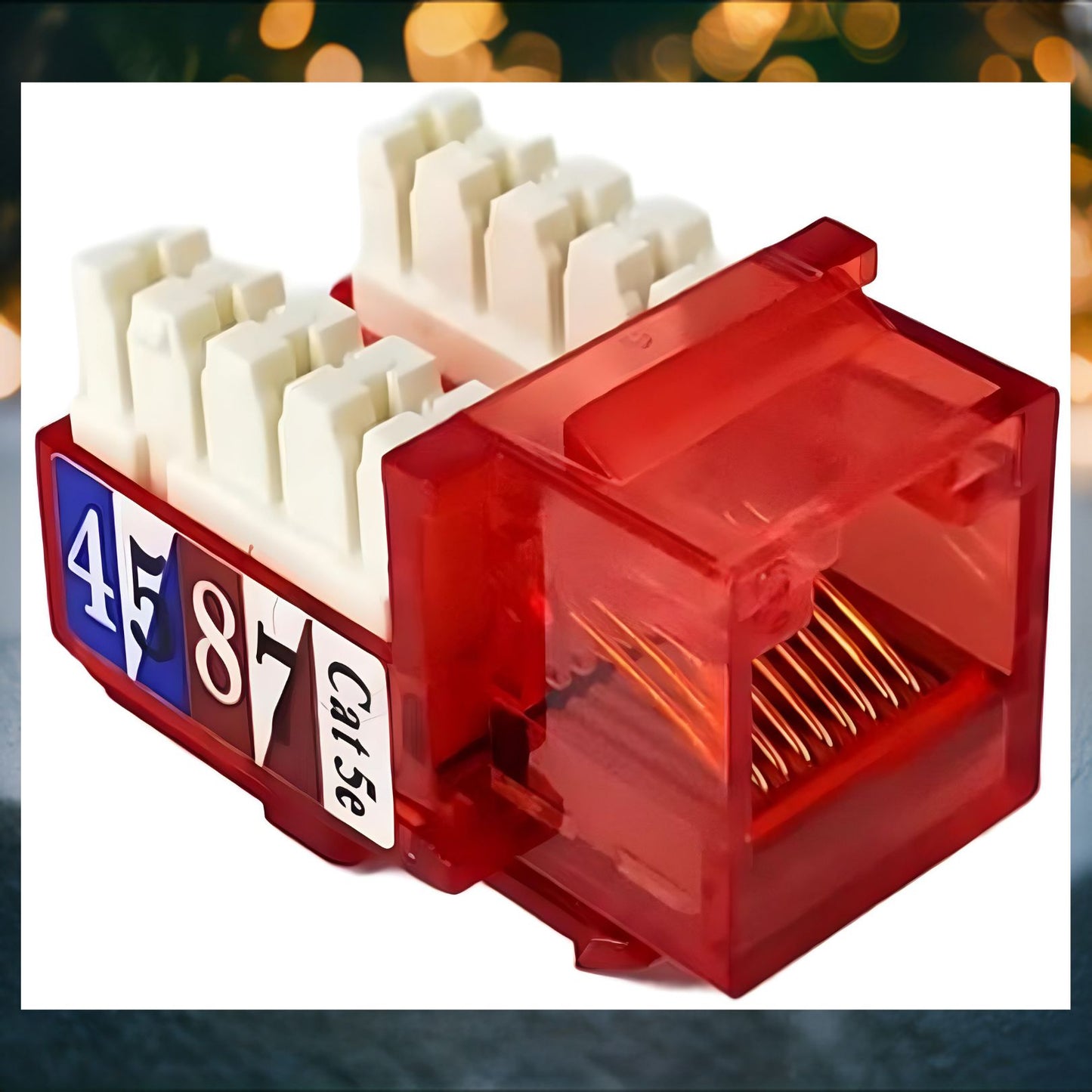 R.J. Enterprises - 3013A-E8-ALL, Cat5e Jack, 90-degree, Mix of All Colors - R.J. Enterprises