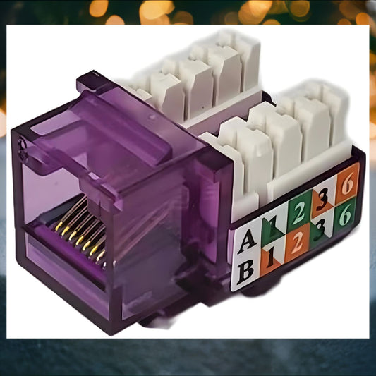 R.J. Enterprises - 3013A-E8-CJ-VI, Cat5e Jack, 90-degree, Violet - R.J. Enterprises
