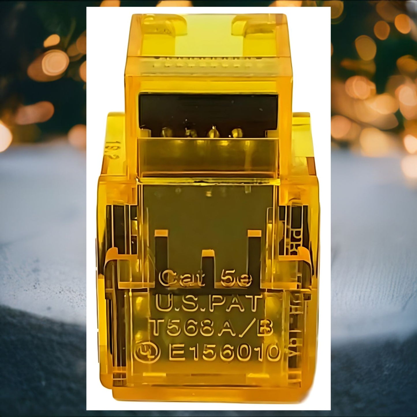 R.J. Enterprises - 3013A-E8-CJ-YE, Cat5e Jack, 90-degree, Yellow - R.J. Enterprises