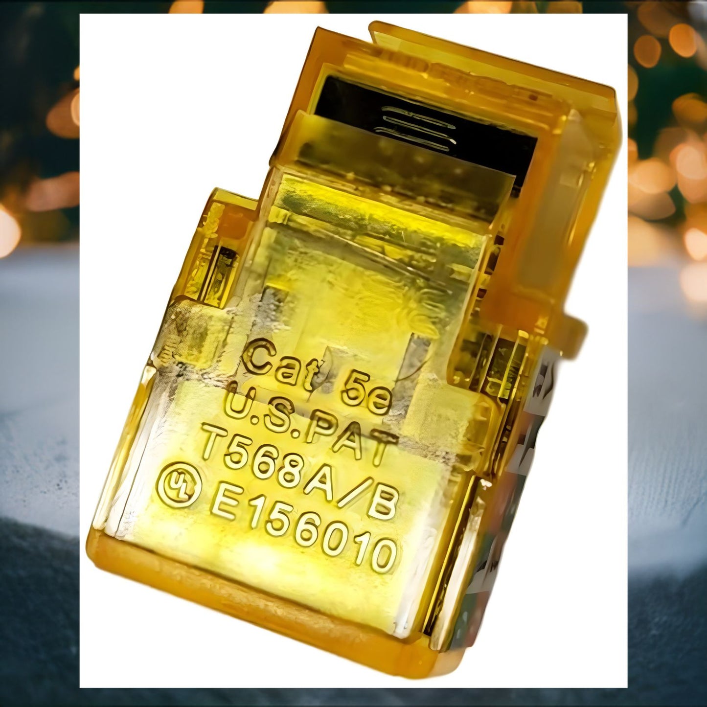 R.J. Enterprises - 3013A-E8-CJ-YE, Cat5e Jack, 90-degree, Yellow - R.J. Enterprises