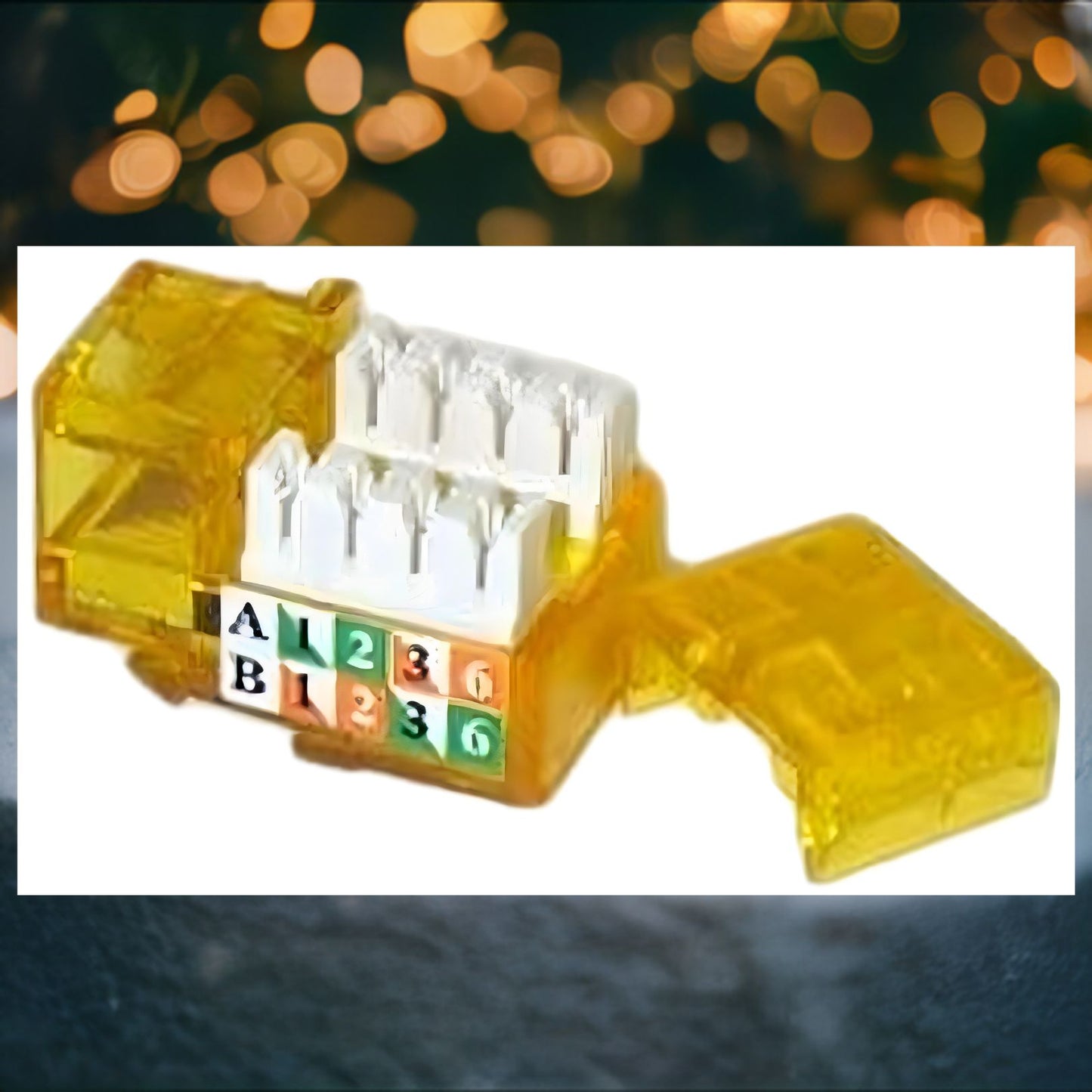 R.J. Enterprises - 3013A-E8-CJ-YE, Cat5e Jack, 90-degree, Yellow - R.J. Enterprises