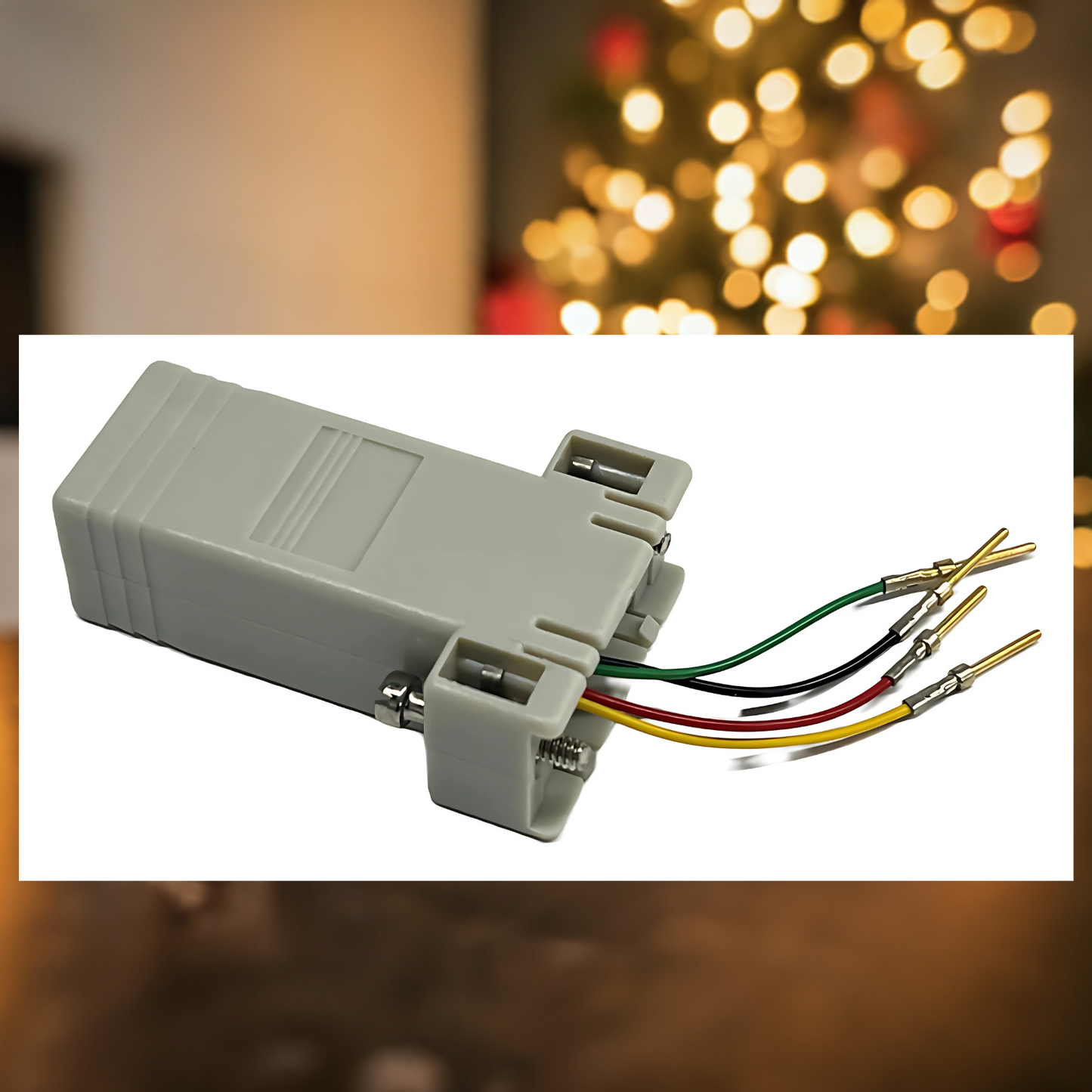 DB9 Connector (Female) to RJ-11 (4C) Adapter - DB9-4-F (10pc/per Bag) - R.J. Enterprises