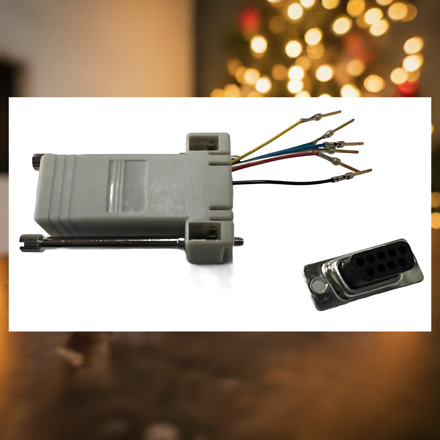 DB9 Connector (Female) to RJ-11 (6C) Adapter - DB9-6-F(10pc/per Bag). - R.J. Enterprises