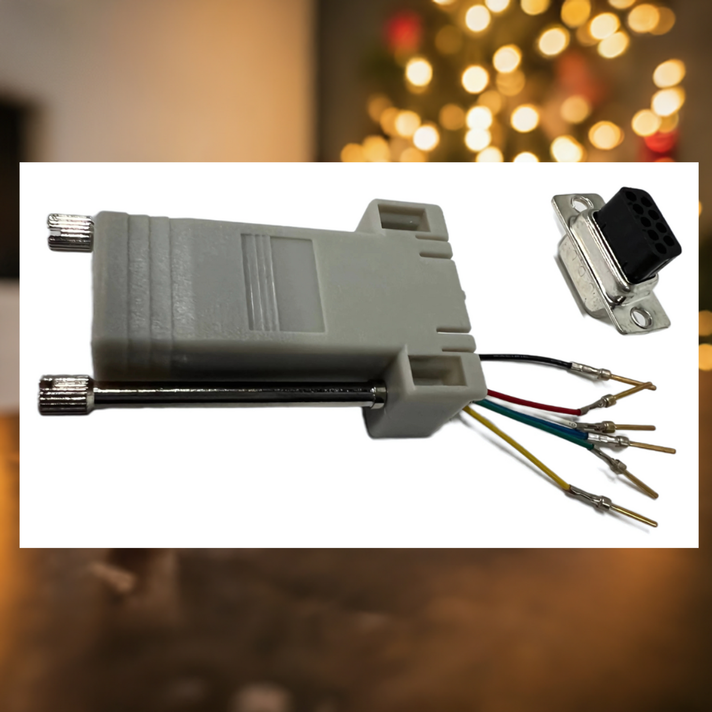 DB9 Connector (Female) to RJ-11 (6C) Adapter - DB9-6-F(10pc/per Bag). - R.J. Enterprises