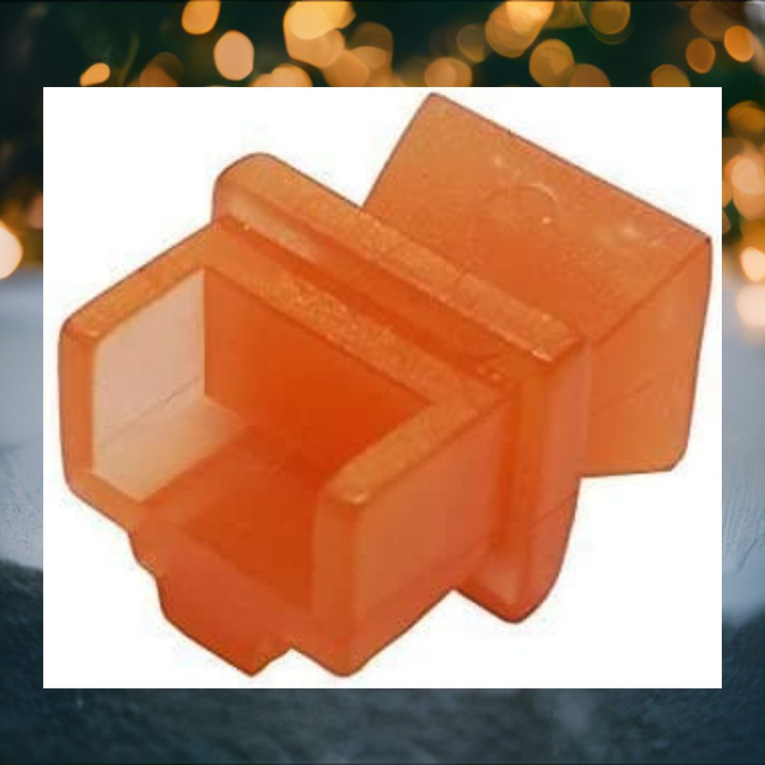 R.J. Enterprises - RJ45 Jack Dust Cover, Cap, Protector, Orange (100 pieces) - R.J. Enterprises