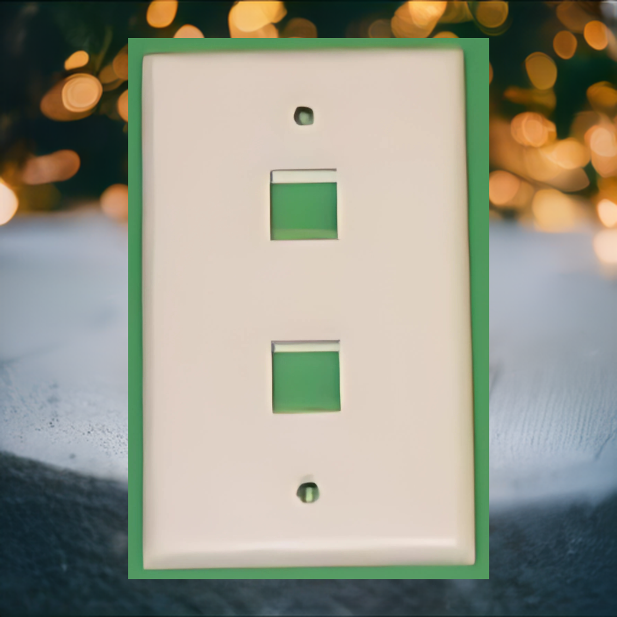 R.J. Enterprises 2013A-C2 Network Keystone Face Plate 2 Port - R.J. Enterprises