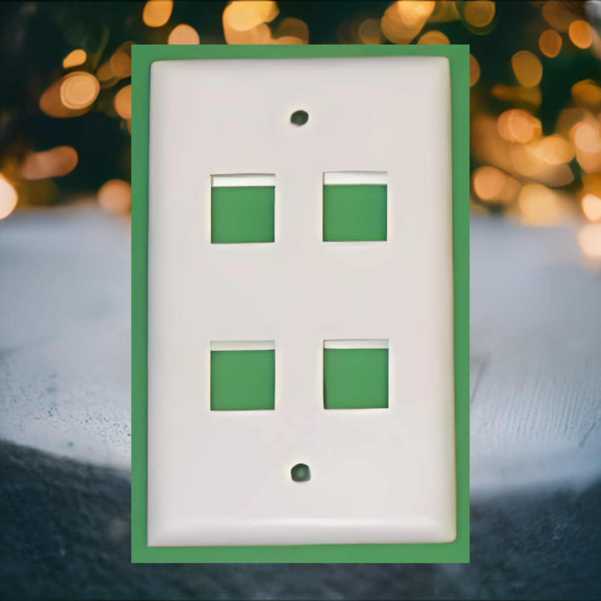 R.J. Enterprises 2013A-C4 Network Keystone Face Plate 4 Port - R.J. Enterprises