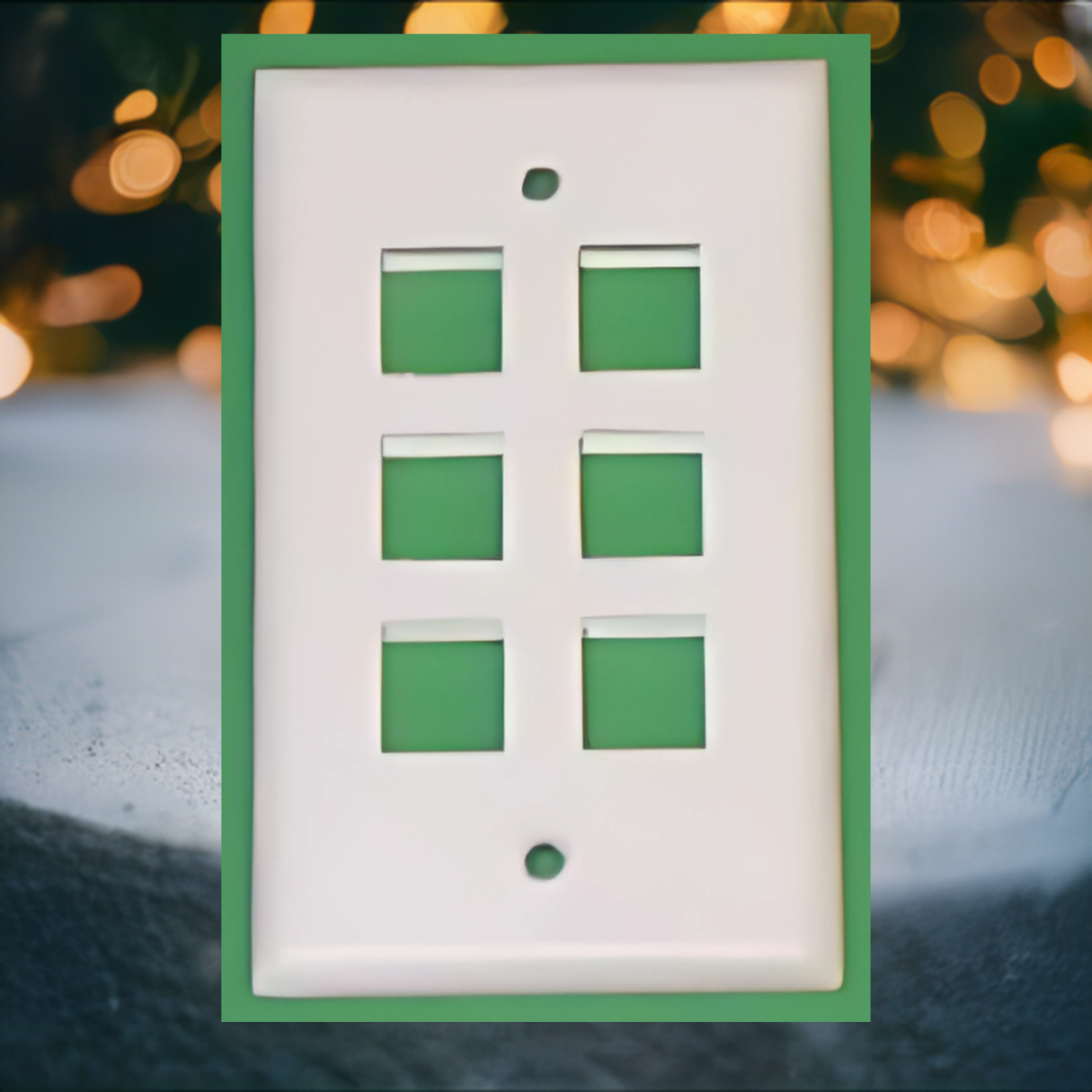 R.J. Enterprises 2013A-C6 Network Keystone Face Plate 6 Port - R.J. Enterprises