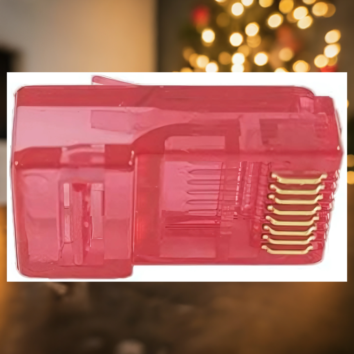 R.J. Enterprises - 8X8-CP-RD - RJ45 Plug Connector, Cat5, Cat6, Red, 8P8C (50pcs) - R.J. Enterprises