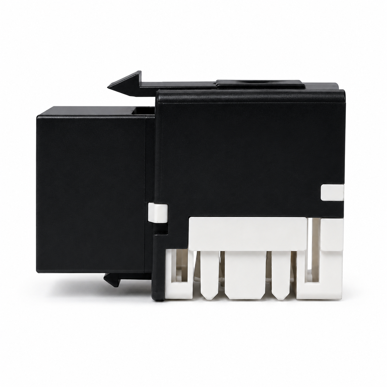 RJ45 Keystone Jack + Coax Wall Plate Bundle - Cat6 Black Ethernet + F-Type | RJ-EC-24