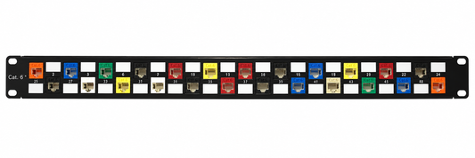 R.J. Enterprises - Cat6 Patch Panel (Special Design, 568A/B, 24 Port)
