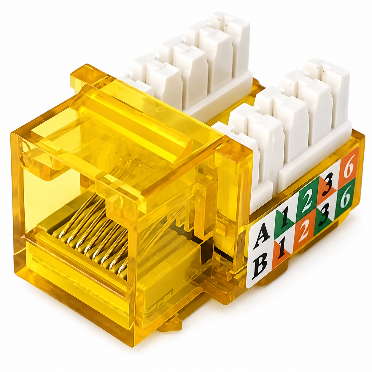 RJ45 Keystone Jack + Coax Wall Plate Bundle - Cat5e 90° Color Options | RJ-EC-15