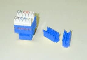 R.J. Enterprises 3013A-8-BL Category 5 Keystone Jack Blue (Price per Bag of 10p) Patented - R.J. Enterprises