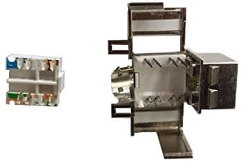 R.J. Enterprises SDPP-24-C6A-SJ Cat6A Patch Panel (Special Design) 568A/B (Tool-Less, 24 Port) - with Individual Fully Shielded Keystone Cat6A Jacks-Data Center- Telecom Room - R.J. Enterprises