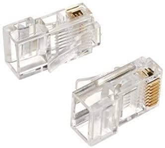 R.J. Enterprises 8X8-CP-CL RJ45 Crystal Plug Clear (Price per bag of 100pc) - R.J. Enterprises
