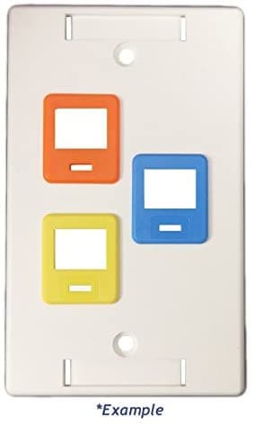 R.J. Enterprises - AMO Face Plate 1 Port for Keystone Jacks - 625B17F-1 - R.J. Enterprises