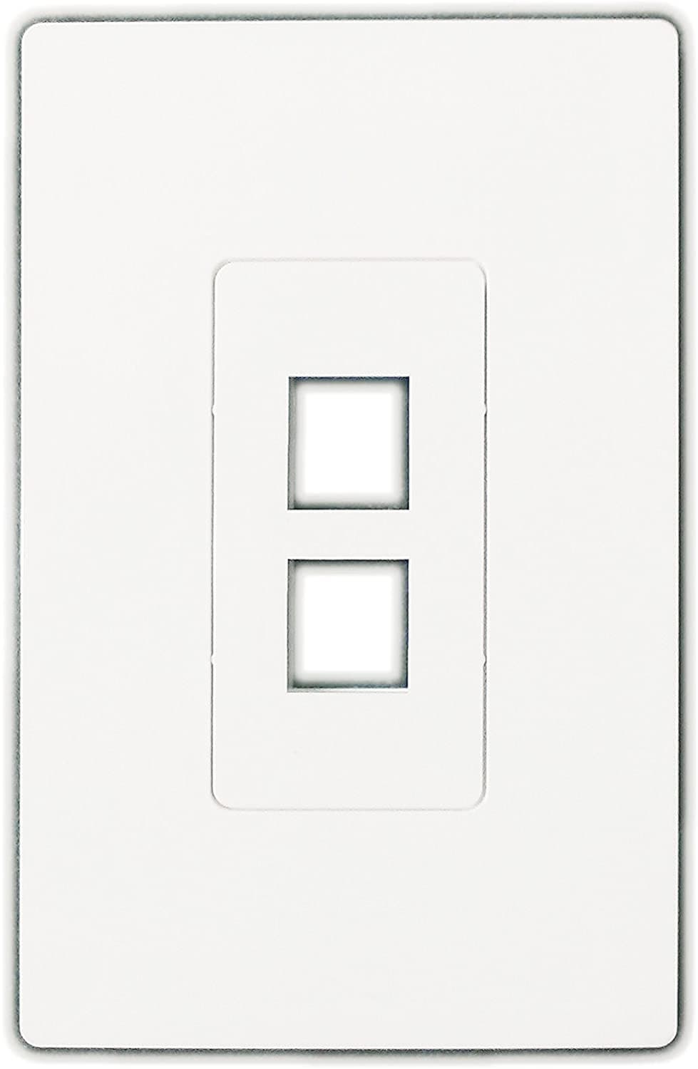 R.J. Enterprises - Screwless Snap-on Wall Plate 2 Port for Ethernet Keystone Jacks RJ-2013-S2 - R.J. Enterprises
