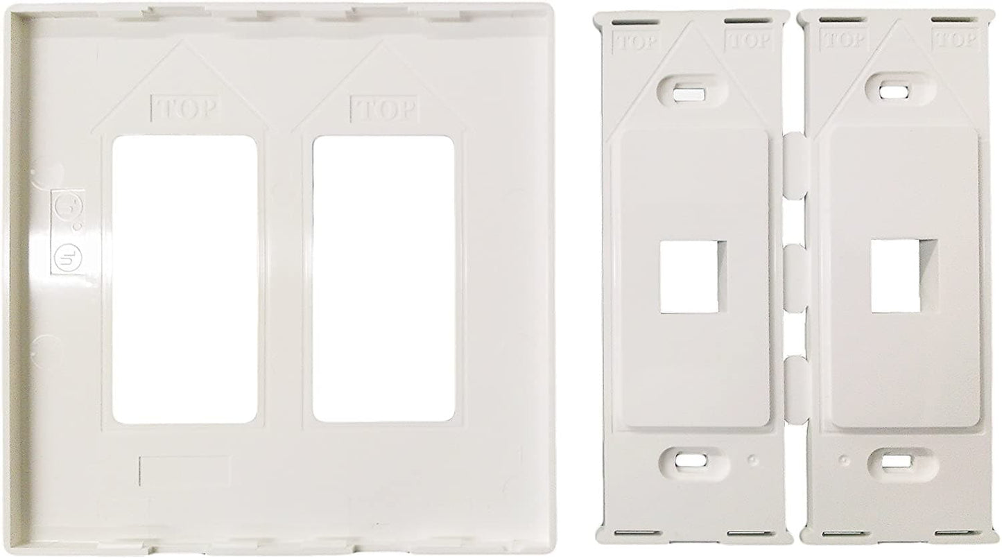 R.J. Enterprises Screwless Snap-on Wallplate 2-Gang 2 Port RJ-2103B-S2 - R.J. Enterprises