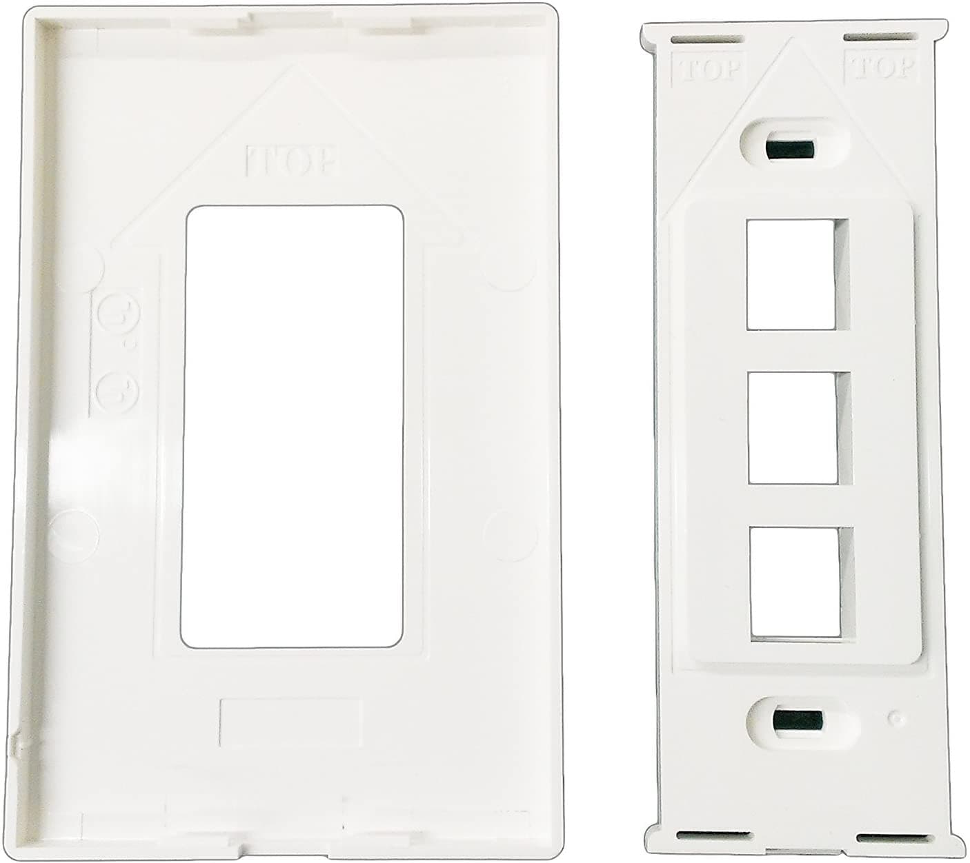 R.J. Enterprises - Screwless Snap-on Wall Plate 3 Port for Ethernet Keystone Jacks RJ-2013-S3 - R.J. Enterprises