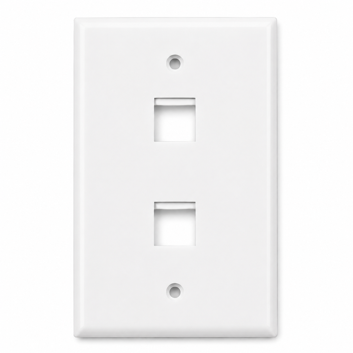 2-Port Keystone Face Plate, White, UL Listed | 2013A-C2