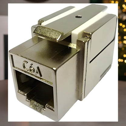 R.J. Enterprises (10p/Pack) - keystone type Cat6A Jack (Fully Shielded-no punch down) 10 Gigabit -P/N 3013A-R8FS-C6A - R.J. Enterprises
