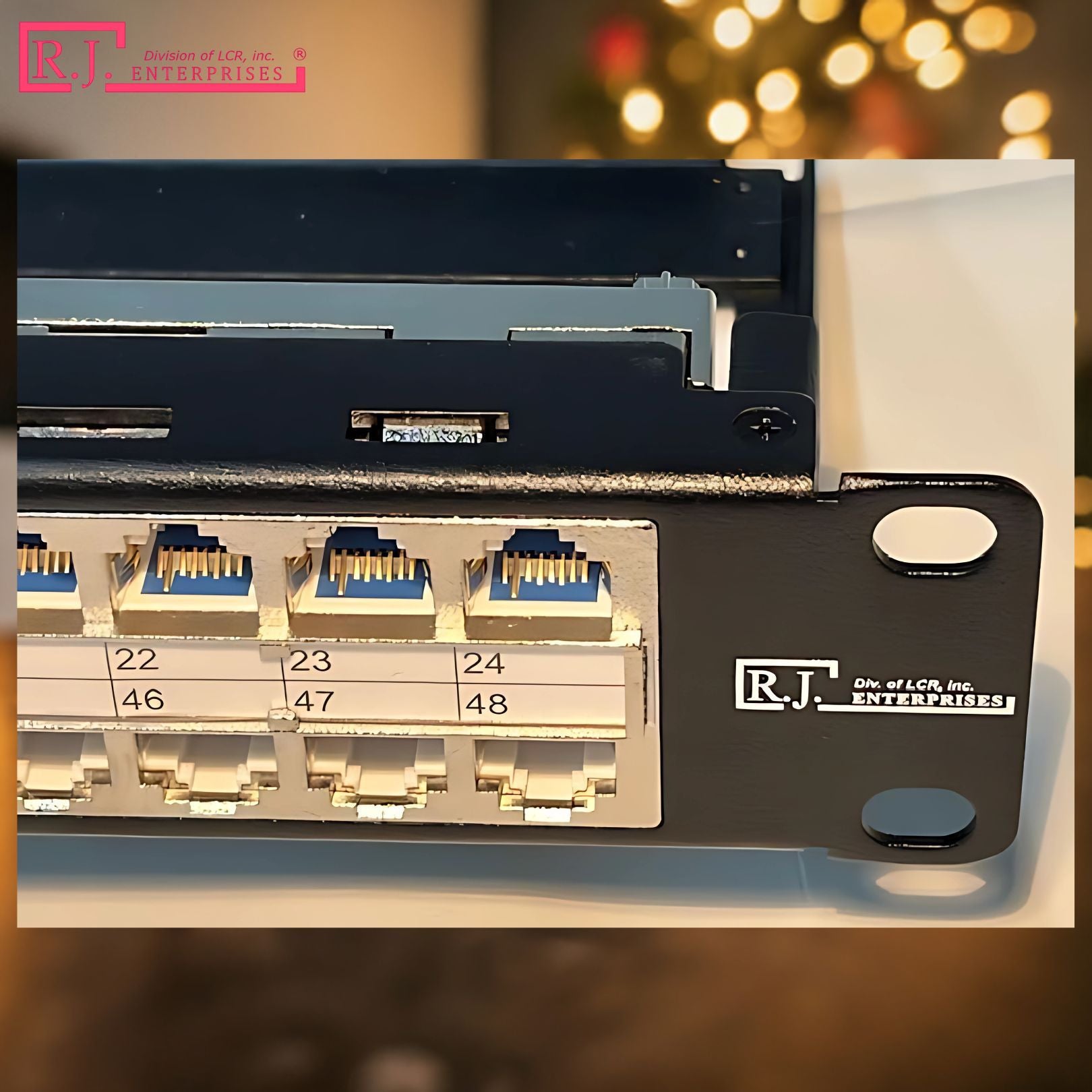 R.J. Enterprises® - HDPP-48-C6A - High Density Patch Panel, 48 Port, 1U, Cat6A - R.J. Enterprises