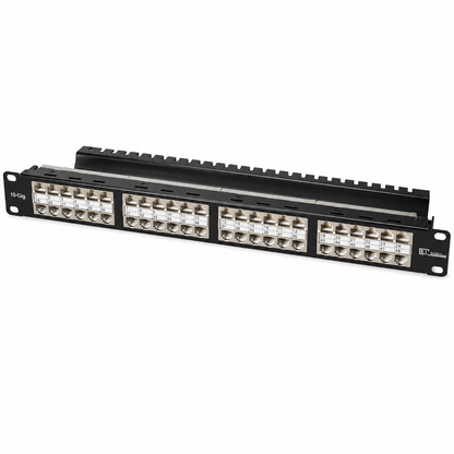 R.J. Enterprises® - HDPP-48S-C6 - Shielded High Density Patch Panel, 48 Port, 1U, Cat6 - R.J. Enterprises