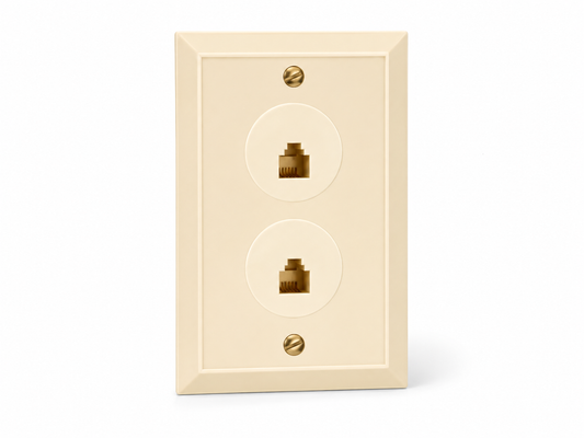 R.J. Enterprises - Duplex Wall Jack (6C/8C)