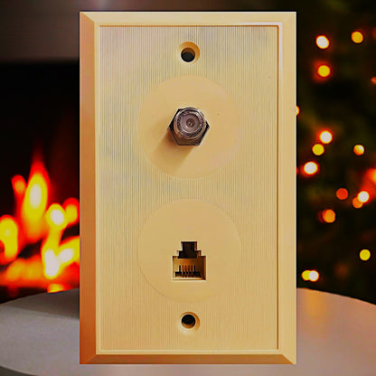 R.J. Enterprises 217-4/TV TV & Phone Wall Plate